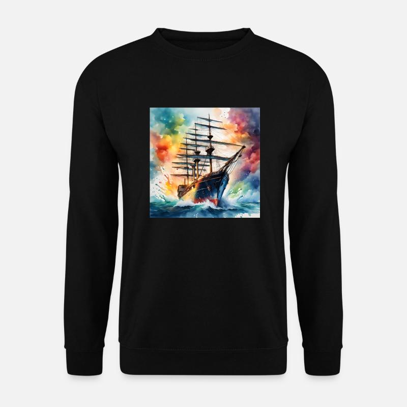 Sailing ship - Unisex Sweatshirt - black
