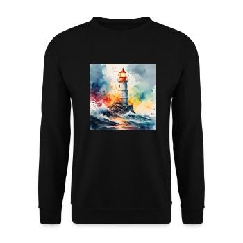 Phare - Sweat-shirt Unisexe - noir - Devant - Alina (178cm) & Michal (187cm)