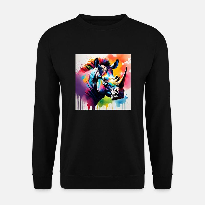Nashorn - Unisex Pullover - Schwarz