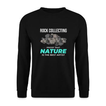Rock Hound Collecting Collector Geology Geologist - Unisex Sweatshirt - black - Front - Alina (178cm) & Michal (187cm)