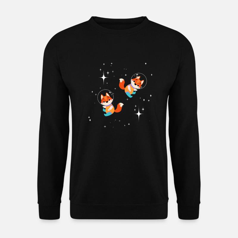 Astronaute Fox - Sweat-shirt Unisexe - noir