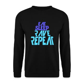 Manger dormir rave répéter nourriture sommeil corbeau disant - Sweat-shirt Unisexe - noir - Devant - Alina (178cm) & Michal (187cm)