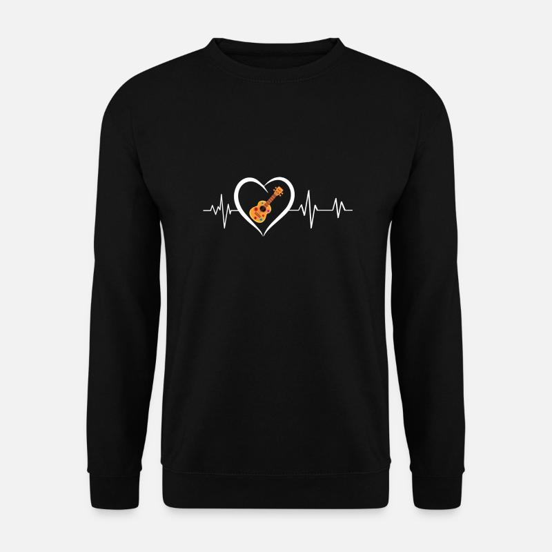 Ukulele Herzschlag - Unisex Pullover - Schwarz