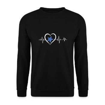 starfish heartbeat - Unisex Sweatshirt - black - Front - Alina (178cm) & Michal (187cm)