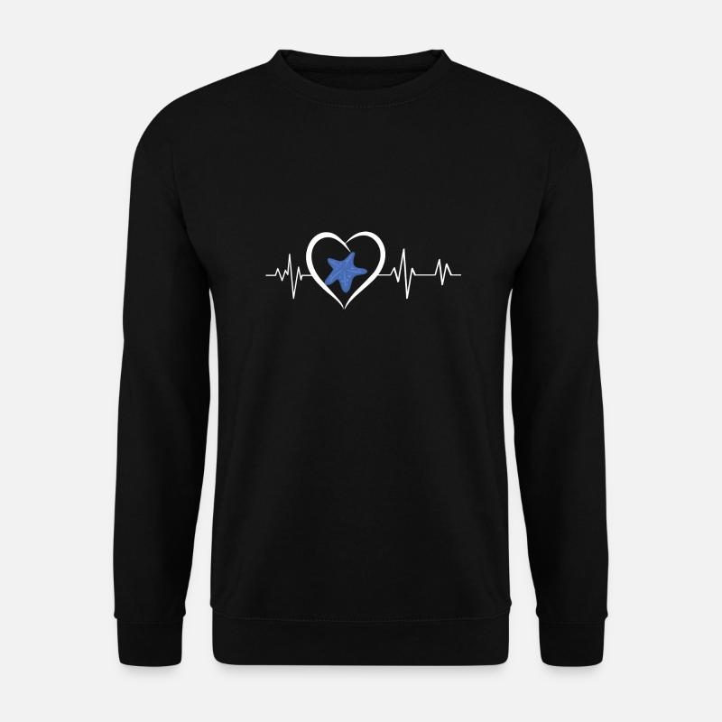Seestern-Herzschlag - Unisex Pullover - Schwarz