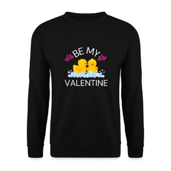 Par mon Valentin - Sweat-shirt Unisexe - noir - Devant - Alina (178cm) & Michal (187cm)