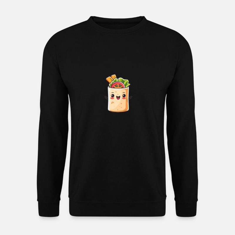 Süßer Burrito Comic - Unisex Pullover - Schwarz