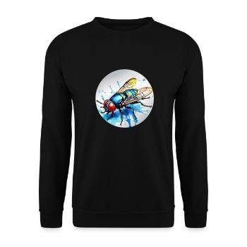 Bow tie round - Unisex Sweatshirt - black - Front - Alina (178cm) & Michal (187cm)