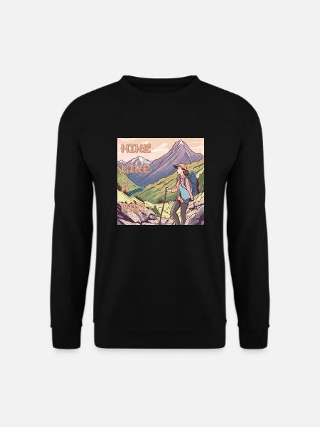 HIKE LIKE A PRO Wanderin Hiking - Unisex Pullover - Schwarz