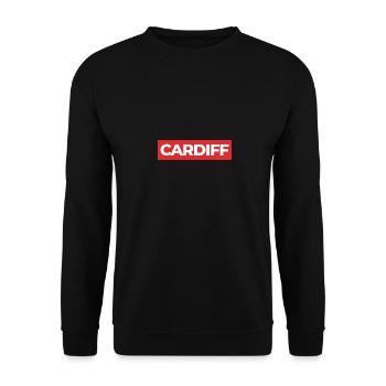 Cardiff, Gift Ideas - Unisex Sweatshirt - black - Front - Alina (178cm) & Michal (187cm)
