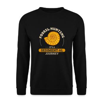 Fossil Hunting Paleontology Collector Prehistoric - Unisex Sweatshirt - black - Front - Alina (178cm) & Michal (187cm)