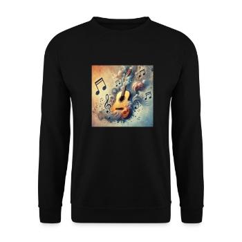 Gitarre auf Wolken - Unisex Pullover - Schwarz - Vorne - Alina (178cm) & Michal (187cm)