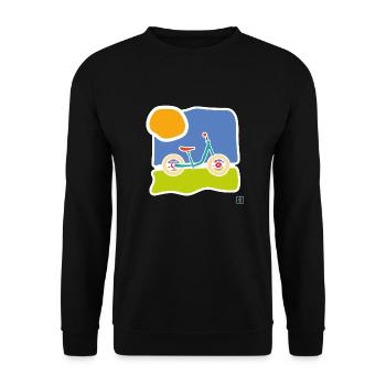 velo enfant - Sweat-shirt Unisexe - noir - Devant - Alina (178cm) & Michal (187cm)