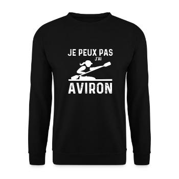 I can't I rowing gift birthday humor - Unisex Sweatshirt - black - Front - Alina (178cm) & Michal (187cm)