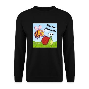 Fu-Fu-Fumble Fun - Unisex Sweatshirt - black - Front - Alina (178cm) & Michal (187cm)
