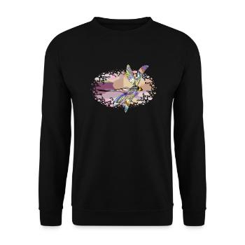 Libellule - Sweat-shirt Unisexe - noir - Devant - Alina (178cm) & Michal (187cm)