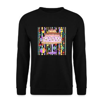 Kuchen - Unisex Pullover - Schwarz - Vorne - Alina (178cm) & Michal (187cm)