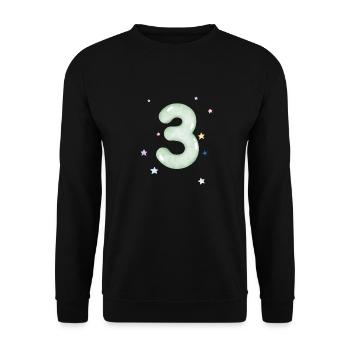 3rd Anniversary Watercolor Star - Unisex Sweatshirt - black - Front - Alina (178cm) & Michal (187cm)
