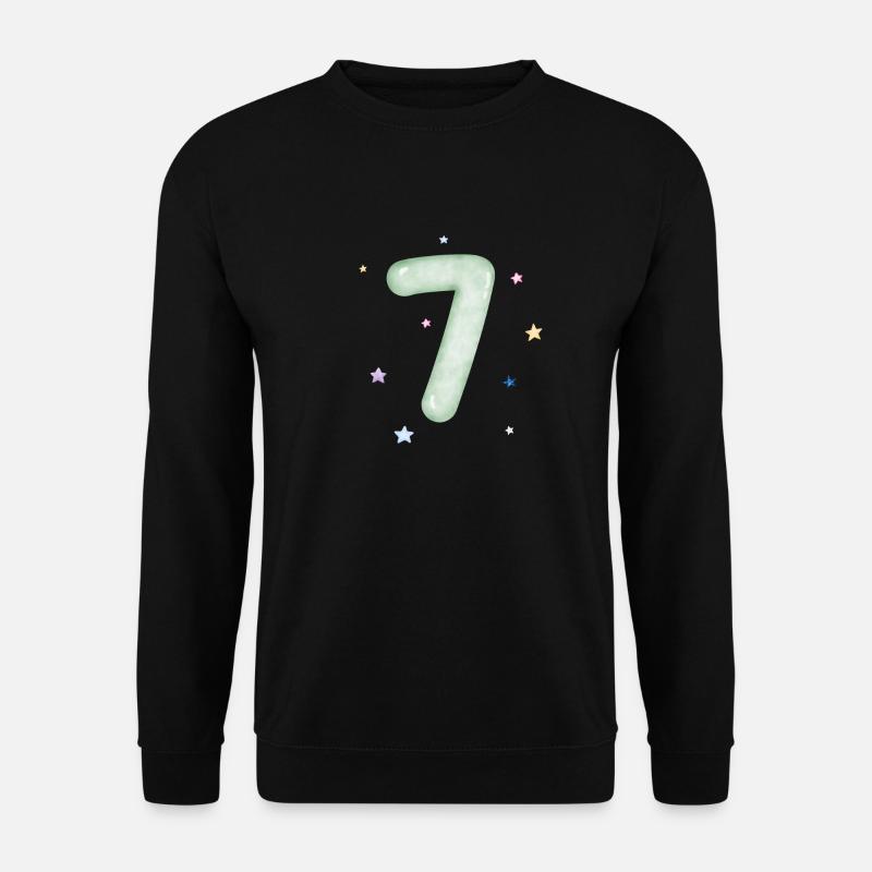 7. Jubiläum Aquarell Stern - Unisex Pullover - Schwarz