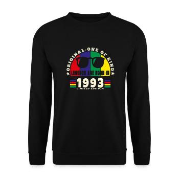 Original - One of Kind 1993 Birthday Gift. - Unisex Sweatshirt - black - Front - Alina (178cm) & Michal (187cm)