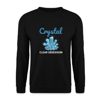 Crystal Collecting Rock Hunting Mineral Collector - Unisex Sweatshirt - black - Front - Alina (178cm) & Michal (187cm)