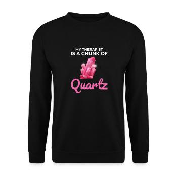 Crystal Collecting Rock Hunting Mineral Collector - Unisex Sweatshirt - black - Front - Alina (178cm) & Michal (187cm)