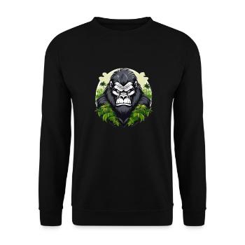 Gorille sauvage en colère combatif sport de motivation - Sweat-shirt Unisexe - noir - Devant - Alina (178cm) & Michal (187cm)