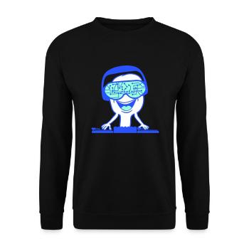 DJ Daten Mikrochip Sonnenbrille Brille Party Musik - Unisex Pullover - Schwarz - Vorne - Alina (178cm) & Michal (187cm)