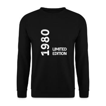 1980 Limitierte Auflage - Unisex Pullover - Schwarz - Vorne - Alina (178cm) & Michal (187cm)