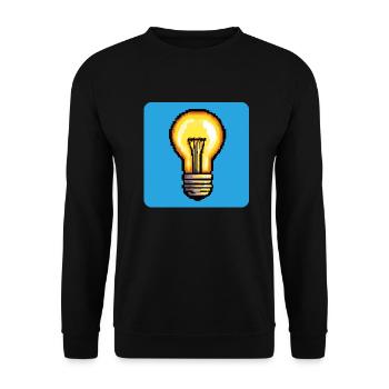 Light retro pixel art shirt hoodie cap sweater shirt - Unisex Sweatshirt - black - Front - Alina (178cm) & Michal (187cm)