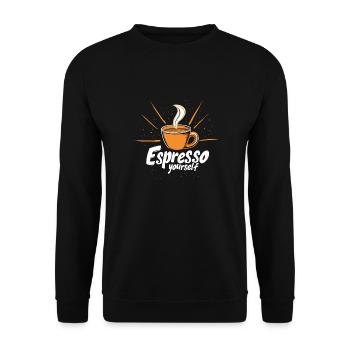 Espresso soi-même, café, dire - Sweat-shirt Unisexe - noir - Devant - Alina (178cm) & Michal (187cm)