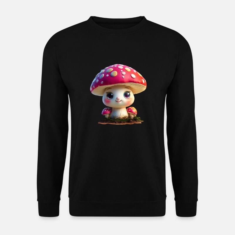 cute toadstool - Unisex Sweatshirt - black