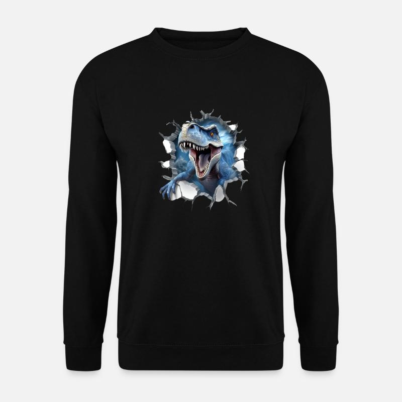 Dinosaur T-rex Sticker - Unisex Sweatshirt - black