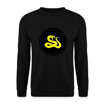 schlange 02 - Unisex Pullover - Schwarz - Vorne - Alina (178cm) & Michal (187cm)