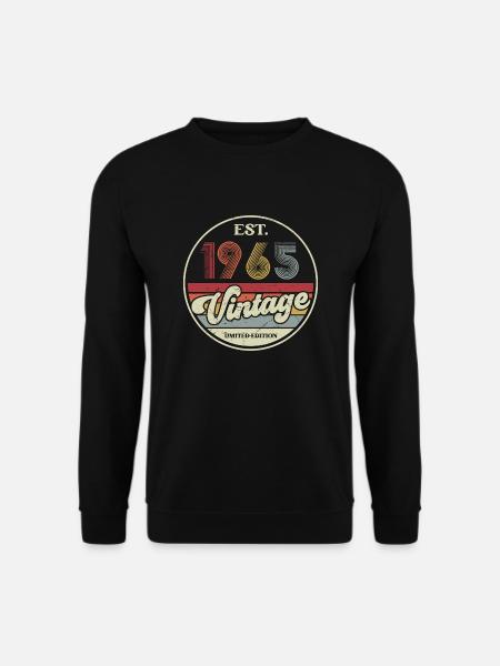 60e verjaardag 60 jaar geboren 1965 man vrouw - Uniseks sweater - zwart