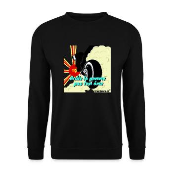 FR49 Brûle la gomme - Sweat-shirt Unisexe - noir - Devant - Alina (178cm) & Michal (187cm)