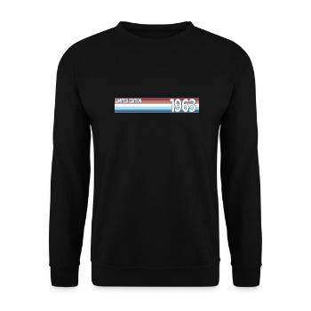 Retro 1963 Limitierte Auflage - Unisex Pullover - Schwarz - Vorne - Alina (178cm) & Michal (187cm)