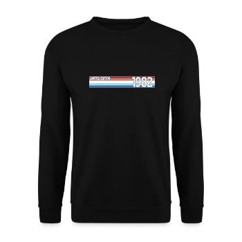 rétro 1982 limited edition - Sweat-shirt Unisexe - noir - Devant - Alina (178cm) & Michal (187cm)