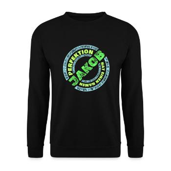 Jacob - Unisex Sweatshirt - black - Front - Alina (178cm) & Michal (187cm)