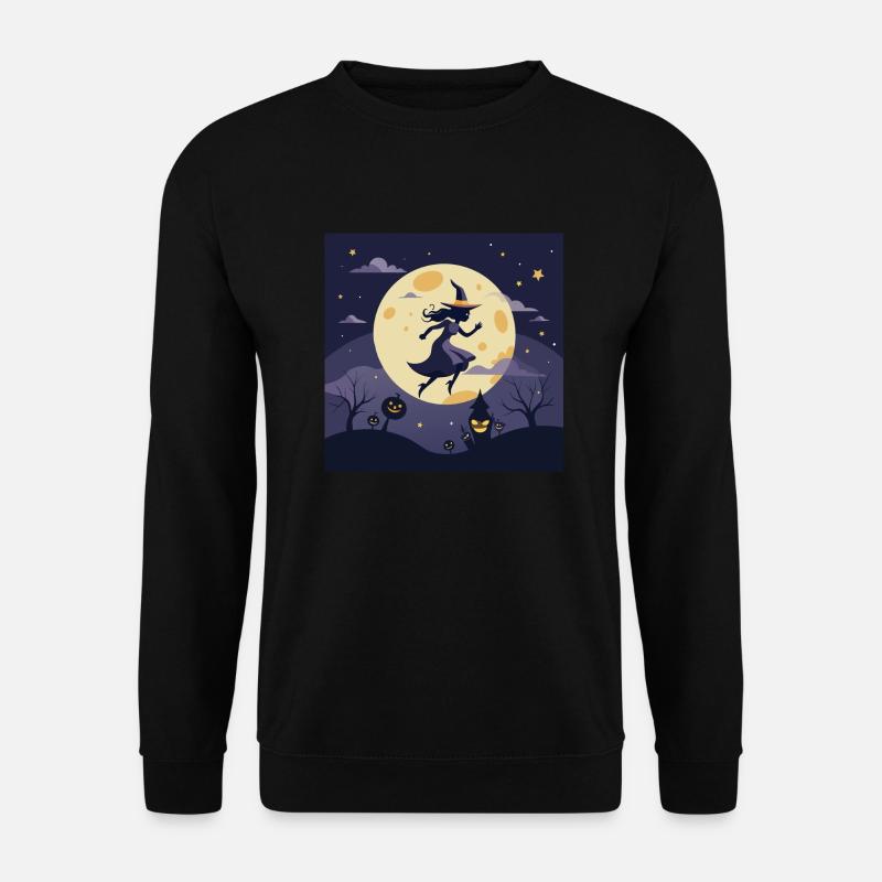Hexe im zauberhaften Mondlicht - Unisex Pullover - Schwarz