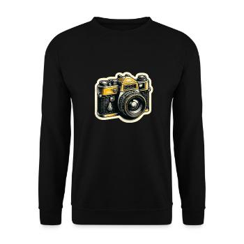 Yellow camera - Unisex Sweatshirt - black - Front - Alina (178cm) & Michal (187cm)