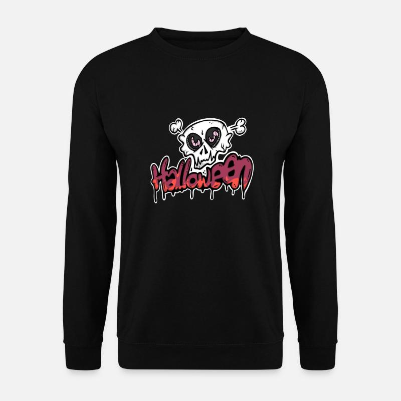 Spooky skull for Halloween - Unisex Sweatshirt - black
