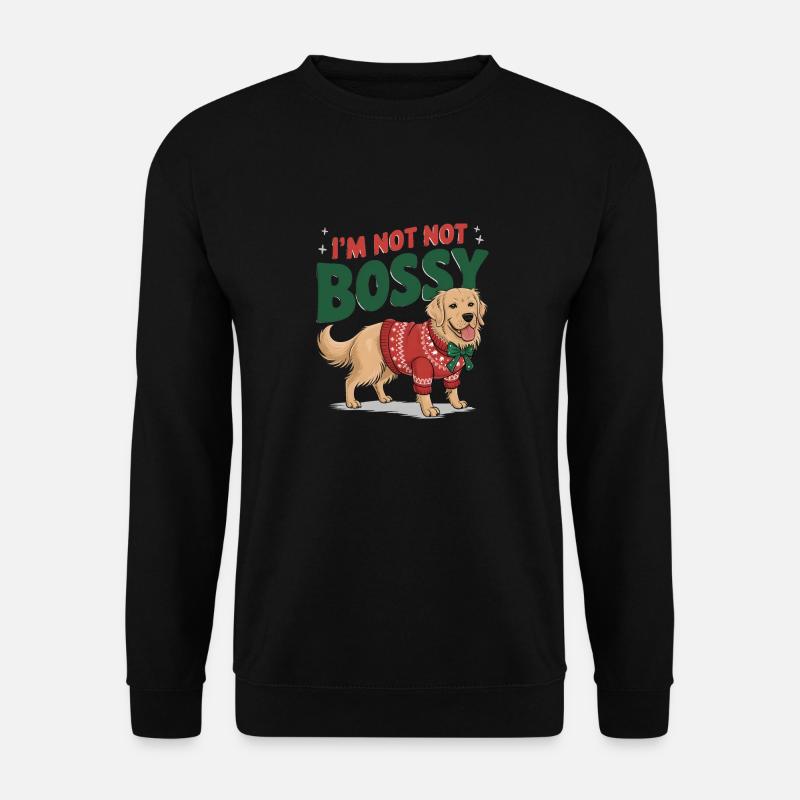 Golden Retriever Hund Weihnachten - Unisex Pullover - Schwarz