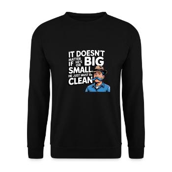 Man has to be Clean - Unisex Pullover - Schwarz - Vorne - Alina (178cm) & Michal (187cm)