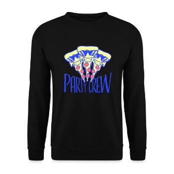 Three Pizza Salami Party Fast Food 3 Friends Team - Unisex Sweatshirt - black - Front - Alina (178cm) & Michal (187cm)