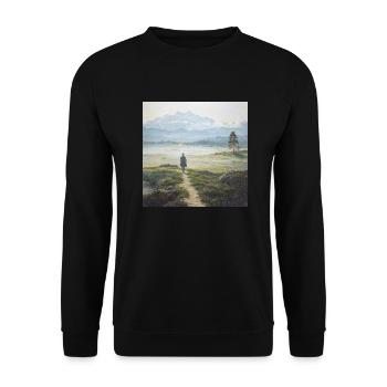 I need adventure - Unisex Sweatshirt - black - Front - Alina (178cm) & Michal (187cm)