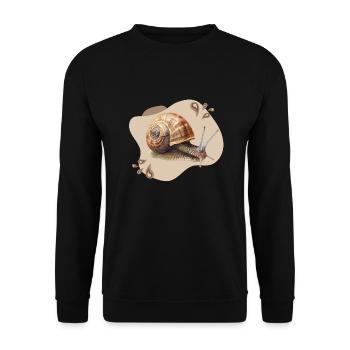 Snail - Unisex Sweatshirt - black - Front - Alina (178cm) & Michal (187cm)