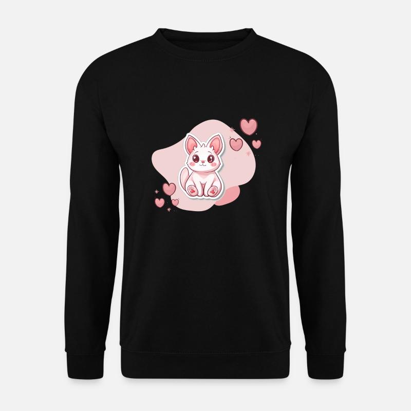 Kawaii Hase - Unisex Pullover - Schwarz