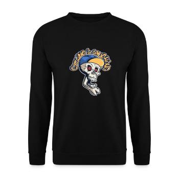 Cycling and laughing. - Unisex Sweatshirt - black - Front - Alina (178cm) & Michal (187cm)