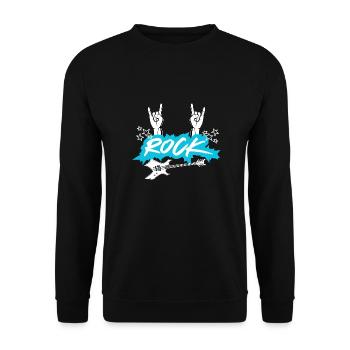 ROCK - Unisex Pullover - Schwarz - Vorne - Alina (178cm) & Michal (187cm)